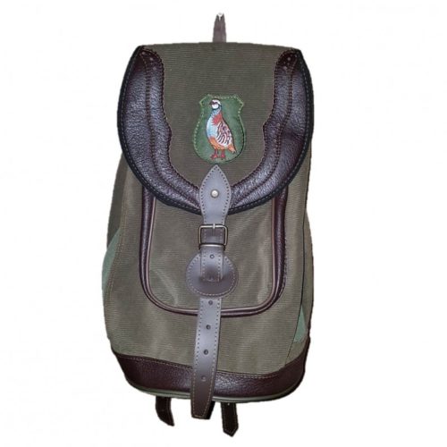 9126-Mochila de caza aireada lona verde,para una jaula de perdiz